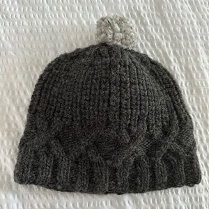 NIRVANNA DESIGNS Charcoal Wool Cable Knit Fleece-lined Headband BEANIE